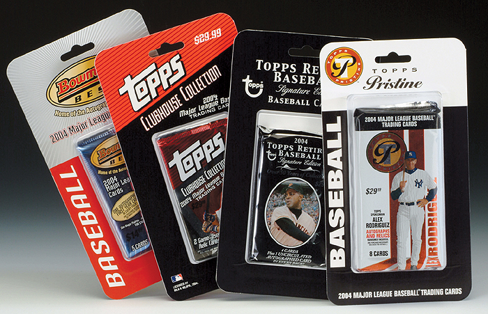 The first four lines of Topps' cards to move to the new package are these baseball card brands.