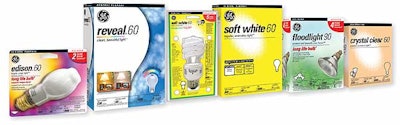 A new packaging design for GE light bulbs optimizes how information is presented on labels and the manner in which the products