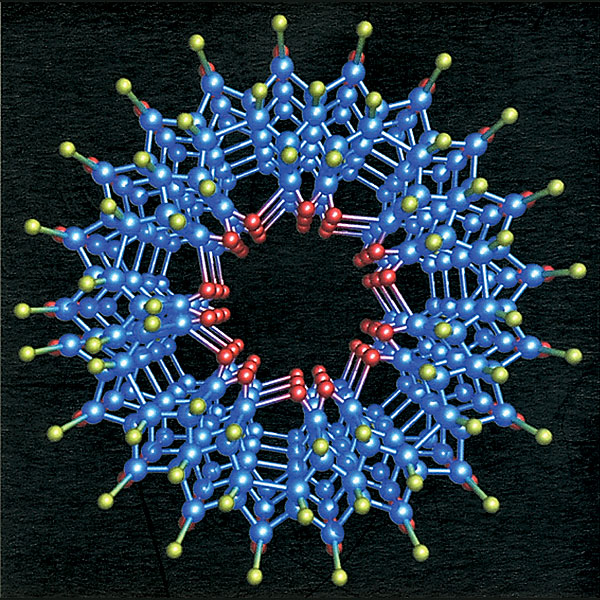 The molecular image is from the cover of the book Nanotechnology in Packaging.