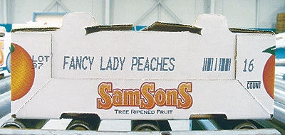 Variable information printed on boxes (top) includes number of pieces in human-readable and bar-code format.