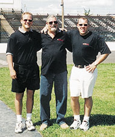 The late Harry Karreman (center) is flanked by son Kevin (right) and by Jeff Hincks, both of whom helped Harry start up and grow