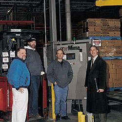 The personnel involved in the expansion were (inset, L to R) Sargento's Jay Nolte, distribution center manager; Jim Gillman, fir