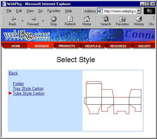 WebPkg.com site users can point and click their way through designing genuine CAD documents for packaging, without having to lea