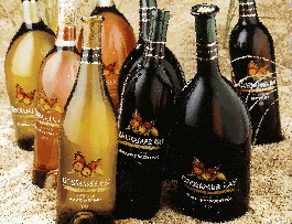 The Ernest & Julio brand takes an hourglass shape in two sizes (right). For Gossamer Bay (below left) only the 1.5-L bottle has