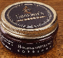 Consumers can see the shoe polish through this clear PET container. Cream deodorant (below left) is dispensed from this novel co