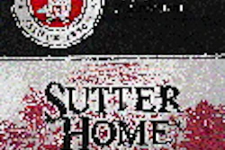 Corrugated shippers were redesigned with an interlocking graphic effect to give Sutter Home a more appealing in-store presence