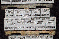 Many retailers order small quantities to minimize inventories, as these stacked pallets of corrugated cases suggests