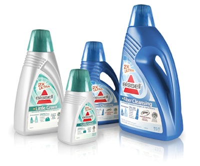 REDUCED MATERIALS. The new cleaner formula is twice as concentrated as the previous version, so the bottles only need to be app