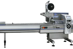 SERVO DRIVEN. Film feed, product in-feed belt, and crimper are all servo driven axes of motion on this flow wrapper. A no produc