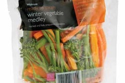 MICROWAVE CONVENIENCE. An internal steam vent in this stand-up pouch permits self-venting in the microwave oven.