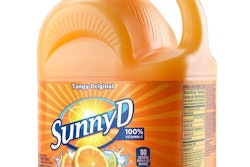 AFTER: Squared-up bottle with offset neck is easier to pour and easier to store in the fridge door.