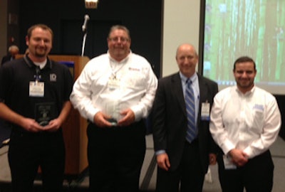 Jason Rein of ID Technology, Tony Francis of Brenton, Mark Anderson of Pro Mach, Mike Alyounes of Ossid
