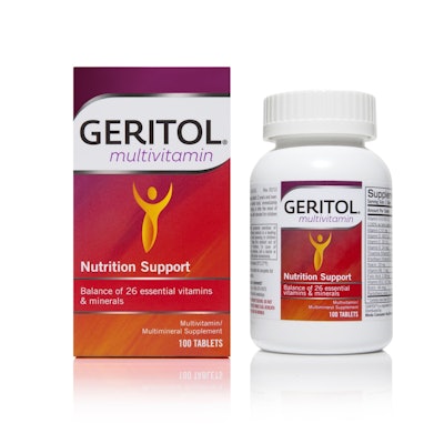 Package refresh for legacy supplement brand Geritol is designed to appeal to a younger demographic, enhance shopability, and provide a point of differentiation on shelf.