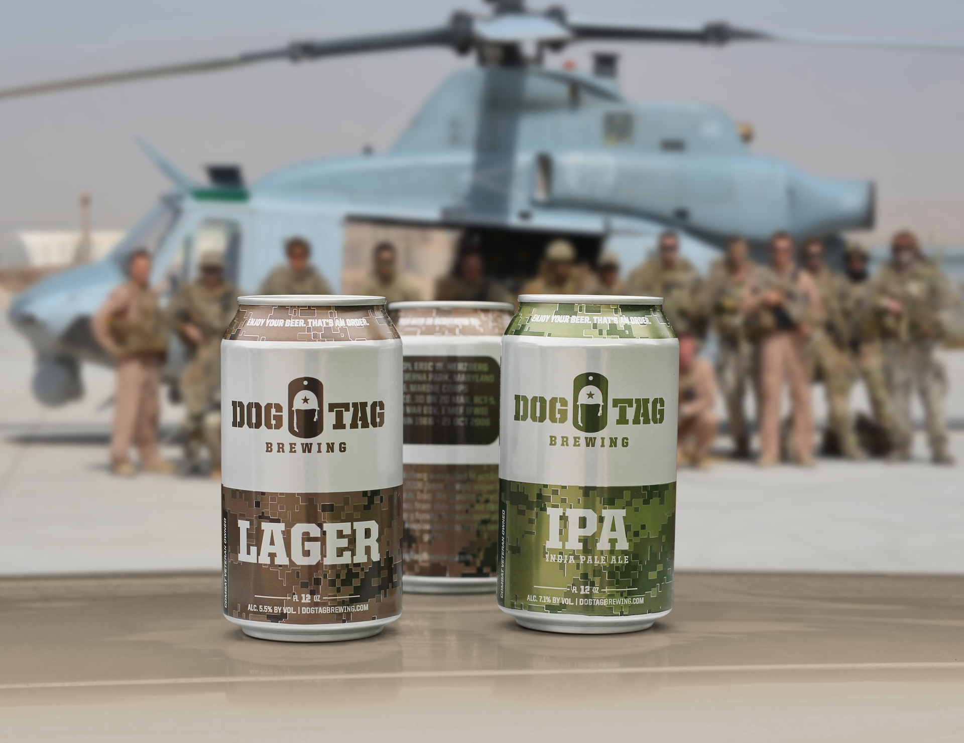 Unique can images made possible using special printing technology tell the story of 12 fallen warriors.