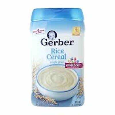 Gerber package seen at Anuga FoodTec 2015.