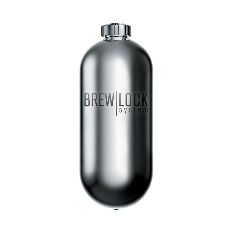 FULLY RECYCLABLE. Consisting of two PET bottles&mdash;one inner and one outer&mdash;the 20-L BrewLock is fully recyclable and is 25% lighter than a steel keg.