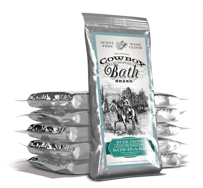 This 25-count pack of large bathing cloths won FPA Silver award.