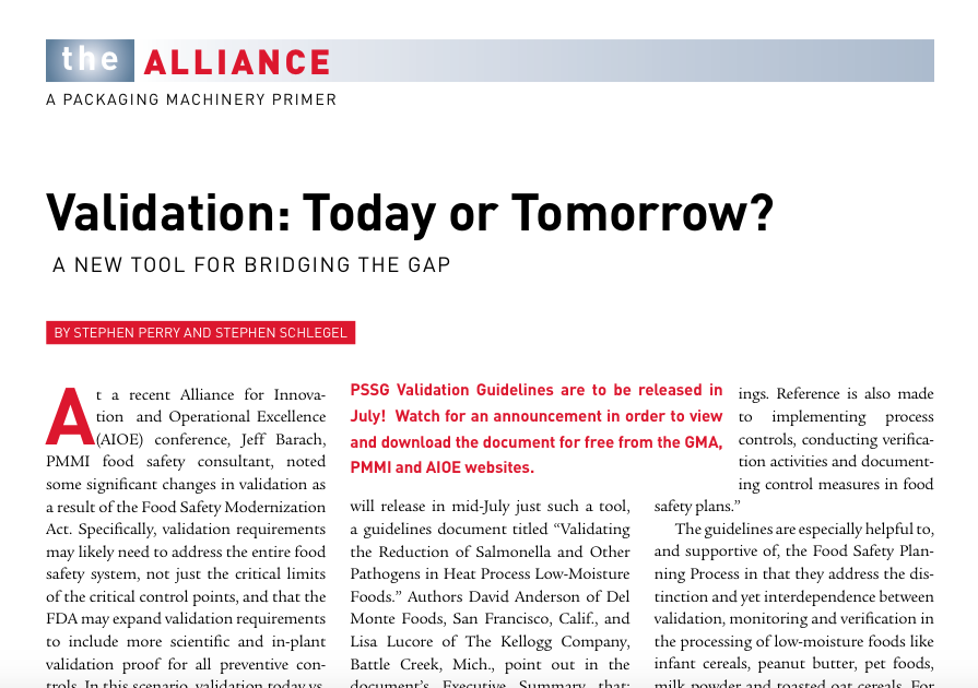 Pfw 1228 Pssg Validation Today Tomorrow