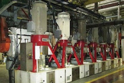 Minn-Dak uses six large centrifuges to spin juice from processed beets and separate usable sugar crystals from the remaining material.