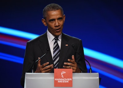U.S. President Barack Obama speaking at Hannover Messe 2016 opening ceremony. Source: Hannover Messe