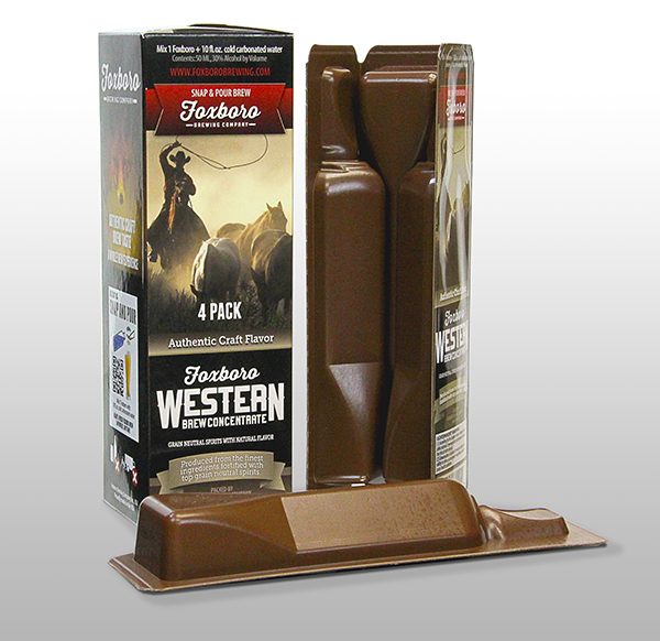 Unique Snapsil thermoform for beer concentrate.