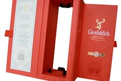 Intricately shaped box for Glenfiddich 21.