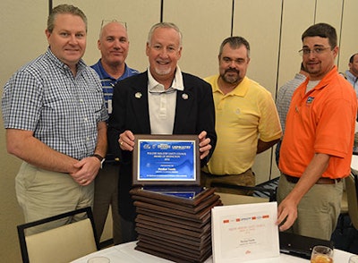 From left to right: Ryan Jacobson, Petaluma, Calif., Tom Saufley, Accomac, Va., Frank Cruice, senior director of corporate safety and security, Chuck Stephens, Monterey, Tenn., and Cameron Scarlett, Washington Ind.