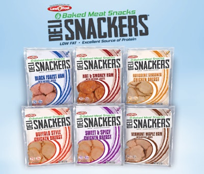 Deli Snackers are made from oven-roasted meats in single-serve packaging designed for grab-and-go snacking.