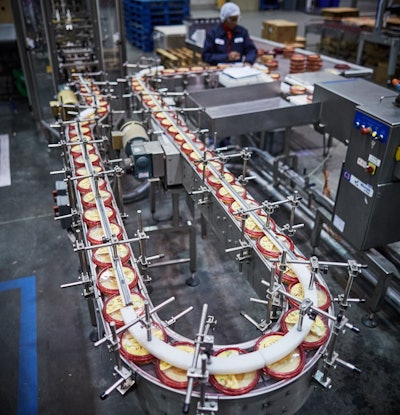Sabra’s Chesterfield, Va., manufacturing facility produces more than 30,000 cases of hummus a day for retail and foodservice customers.