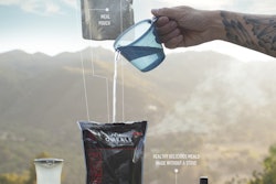 OMEALS home-style meal packages include the food and heating element in one pouch.