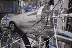The methane gas generated by anaerobic digestion on farms, landfills and wastewater treatment plants is fed into a gas fermentor. The cell mass is then filtered, pasteurized and dried. Photo courtesy of VTT Technical Research Centre of Finland.