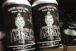 Martin City uses this pressure-sensitive labeler to apply labels to both cans and bottles.