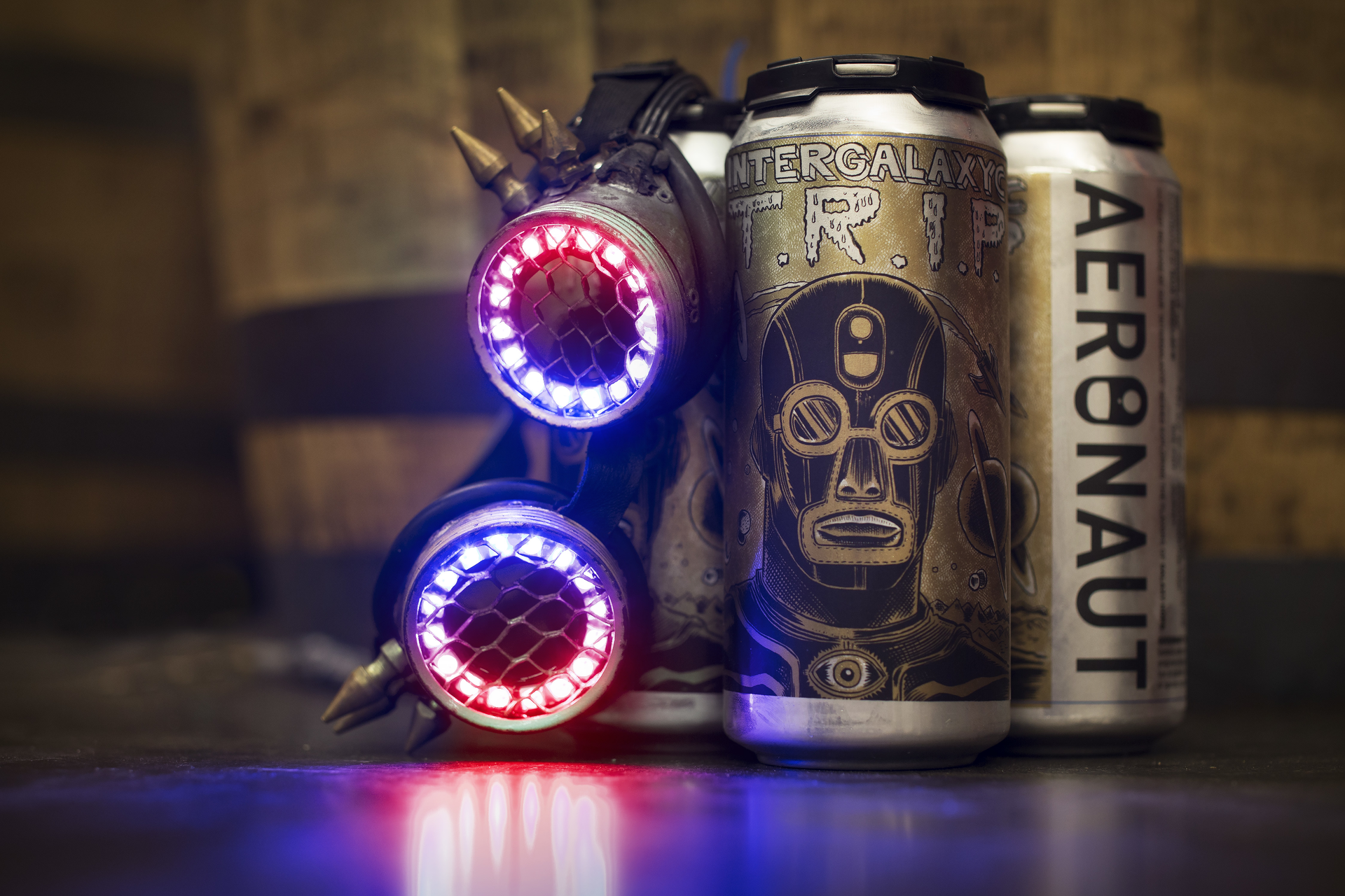 The T.R.I.P. can features one of The Lights Out&rsquo;s &lsquo;pandimensional pilots,&rsquo; adorned with glowing LED goggles.