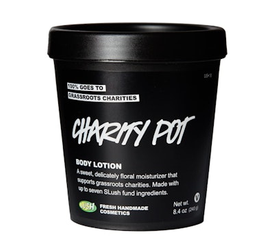 The Lush Black Pot from Lush Fresh Handmade Cosmetics is made from 100% PCR PP.