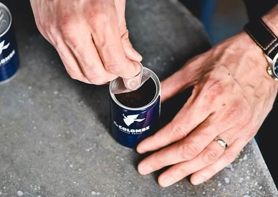 The 360 End from Crown Holdings features a grind guard, or a thin plate of flexible aluminum, that acts as a food-safe protector and prevents coffee grounds from spilling upon removal of the end.