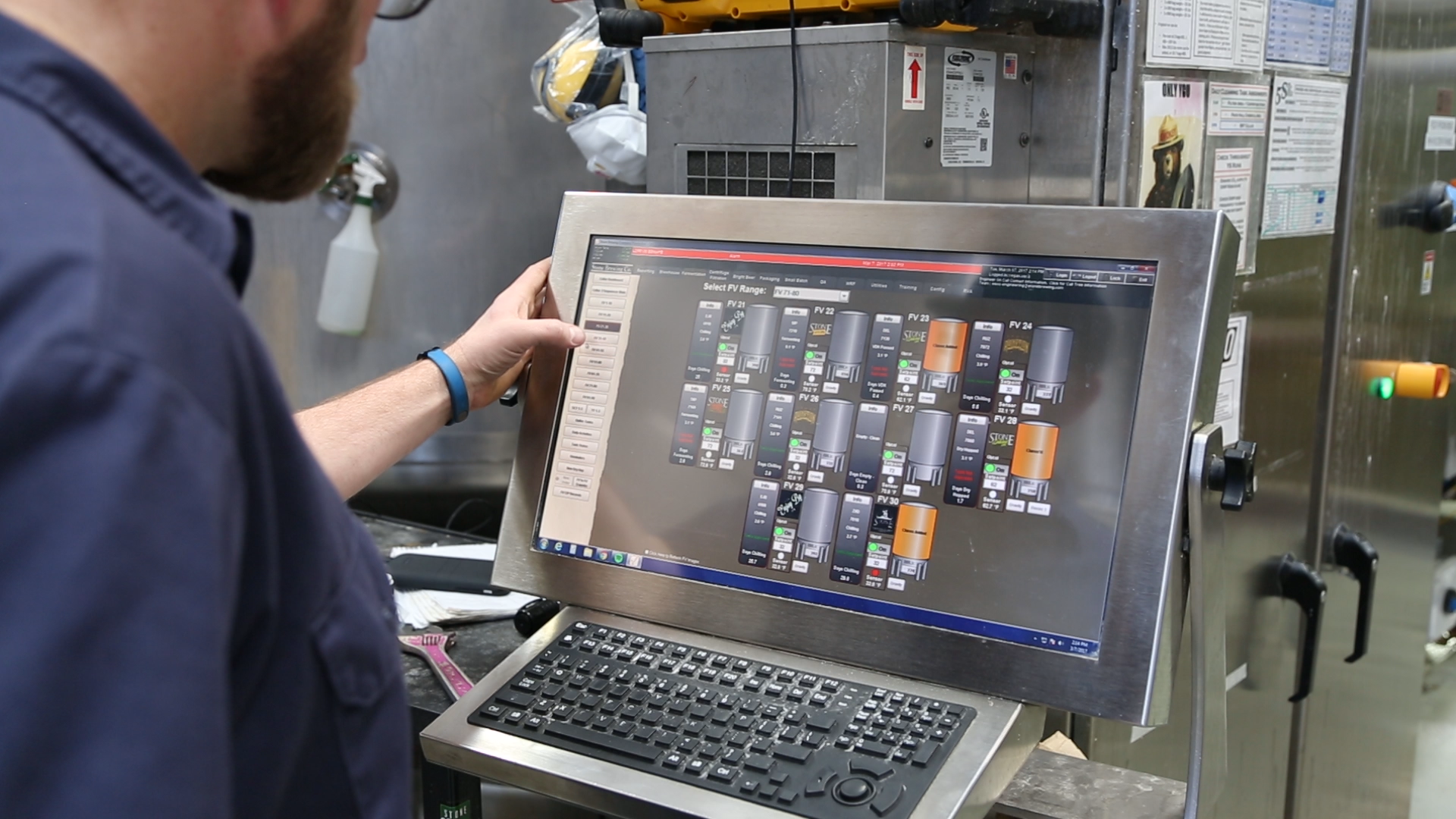 With unlimited licensing from Ignition, it&rsquo;s easy and cost-effective for Stone Brewing to add screens on the plant floor. Photo courtesy of Induction Automation.