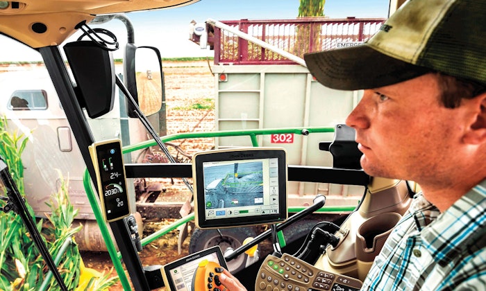 John Deere’s Precision Ag sensor technology collects environmental and equipment data, delivering information back to farmers on mobile apps.