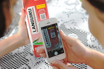 QR codes printed on Languiru’s milk packages allow consumers to learn more about how their milk products were produced, including the products’ journey through the supply chain. Photo courtesy of SIG Combibloc.
