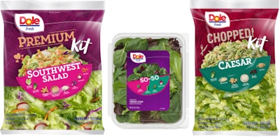 Dole redesigned its salad kits with a color-coding system, assigning a different color to each of its salad categories.