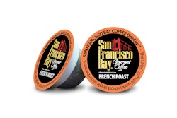 The No Waste OneCup coffee capsule is constructed of a ring and mesh made from PLA, and a wood pulp-based lid.