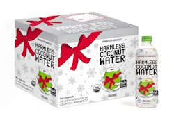 Organic coconut water company Harmless Harvest has released limited-edition packaging for the holiday season.