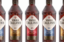 The bottom of the label highlights the heritage, quality, and craftsmanship of the product, showcasing the city of Tallinn.