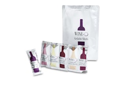 The Wine-O packaging won first place in the Flexible Packaging Association 2018 Student Flexible Design Challenge. The flexible squeeze pouch is designed to increase the ease and portability of gelatin shot consumption. Photo courtesy of the FPA.