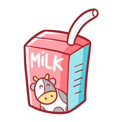 milk drink in aseptic package