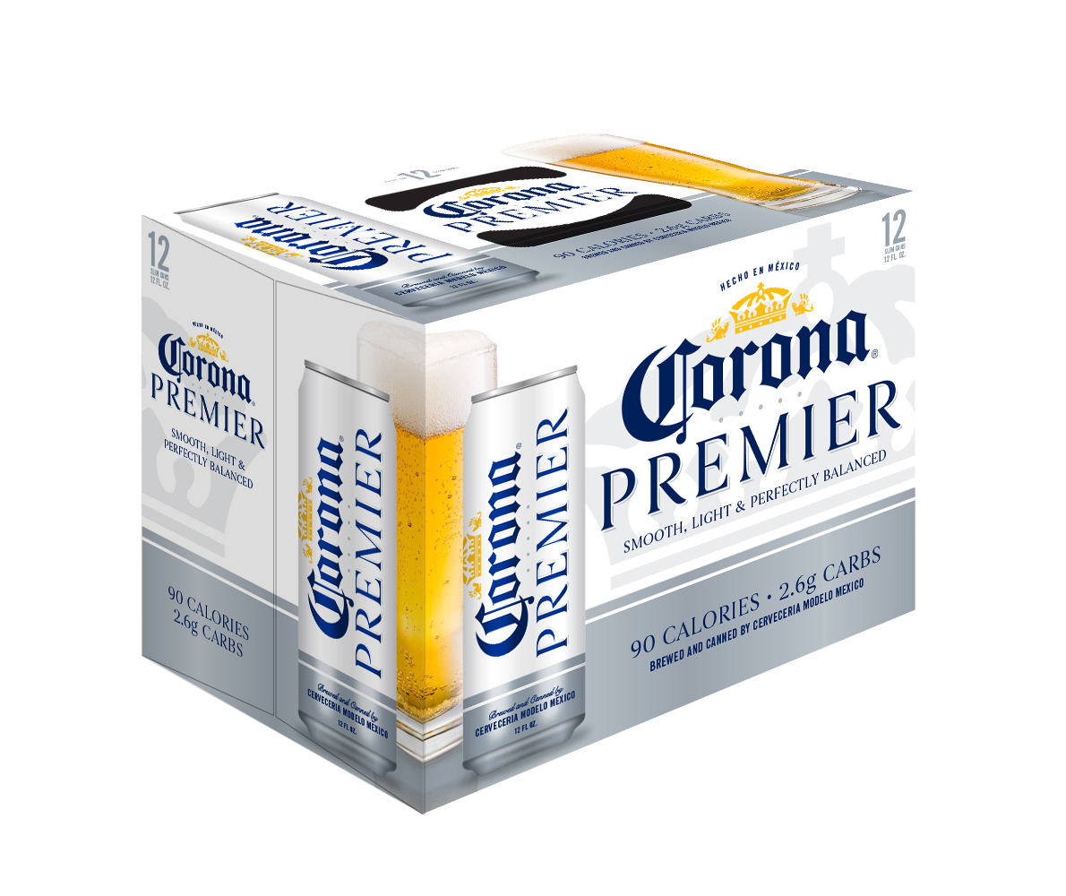 New Corona Premier 12-ct case, cans
