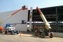 Many food and beverage companies install insulated metal panels (IMP) for the walls and ceilings of their plants. IMP panels are resistant to bacteria, easily washed down and can withstand harsh cleaning chemicals. Photo courtesy of HANSEN-RICE, INC.