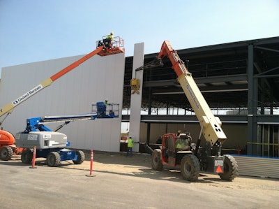 Many food and beverage companies install insulated metal panels (IMP) for the walls and ceilings of their plants. IMP panels are resistant to bacteria, easily washed down and can withstand harsh cleaning chemicals. Photo courtesy of HANSEN-RICE, INC.