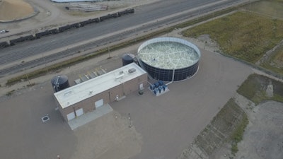 A 2.5-million-gal per-day, on-site wastewater treatment system purifies the plant discharge and returns it to Garden City as agricultural irrigation quality water. Photo courtesy of Shambaugh & Son.