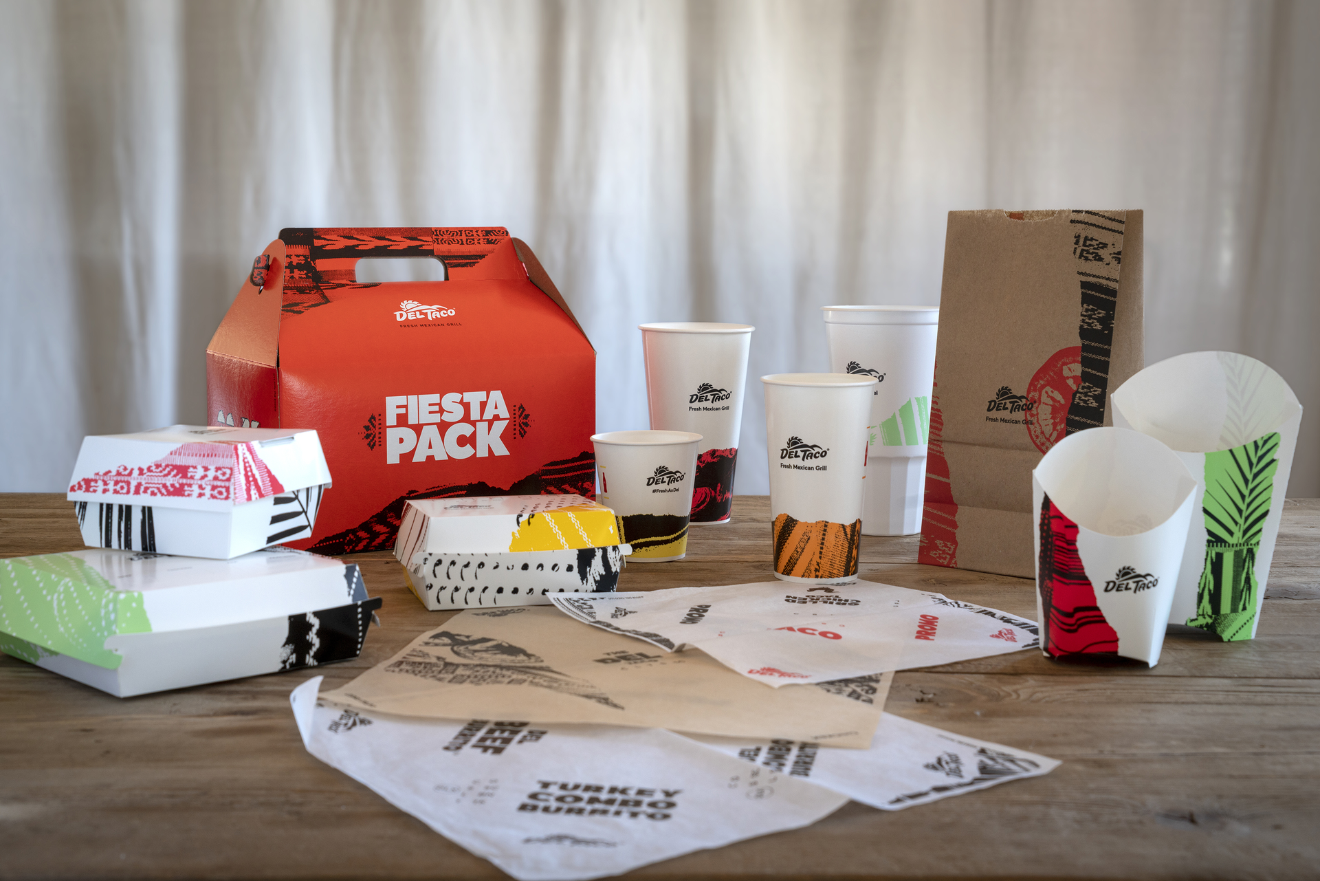 Del Taco's redesigned family of packaging