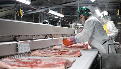 More than 800 employees currently work on one shift at Clemens Food Group’s massive new hog processing facility in Coldwater, Michigan. Photo by Mike Gorecki.